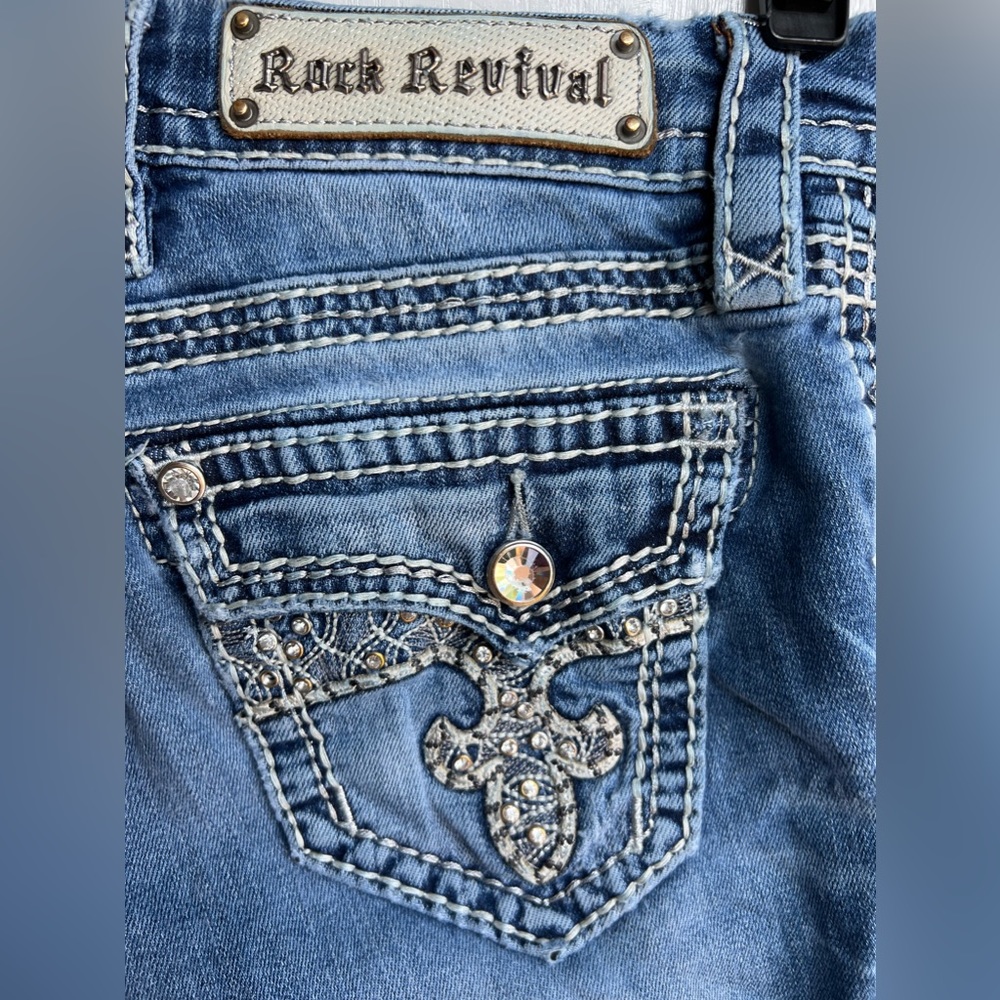 Rock Revival Berry Straight Jeans Size 25